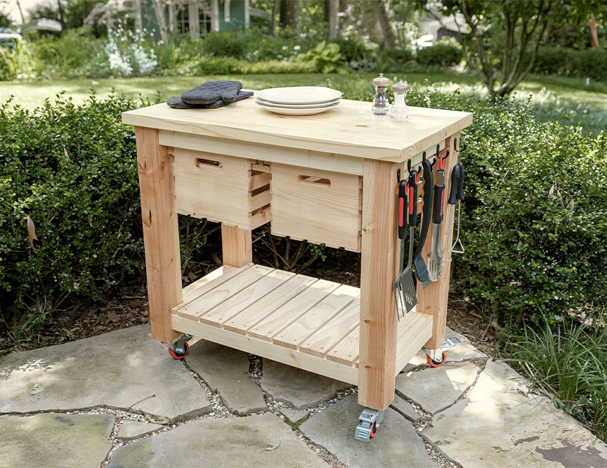 Roll Into Summer With This DIY Grill Cart
