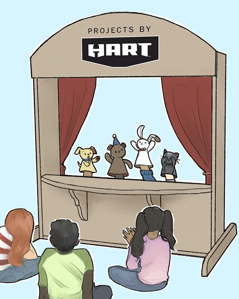 The Perfect Stage Parent Project: A DIY Puppet Theater - HART Tools