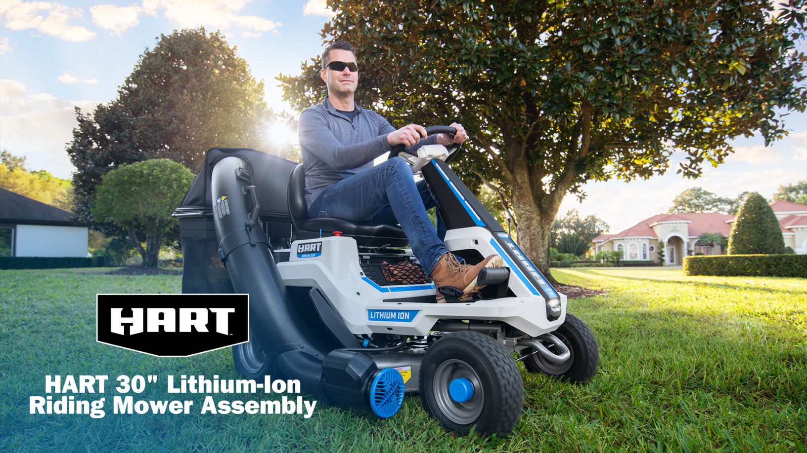 How to uncrate and assemble HART 80V Brushless 30" lithium-Ion Riding Mower