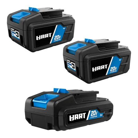 3-Pack 20-Volt Batteries, (2) 20-Volt 4ah Batteries and (1) 20-Volt 2ah Battery