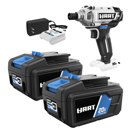 2-Pack 20-Volt 4.0Ah Batteries and FREE Impact Driver