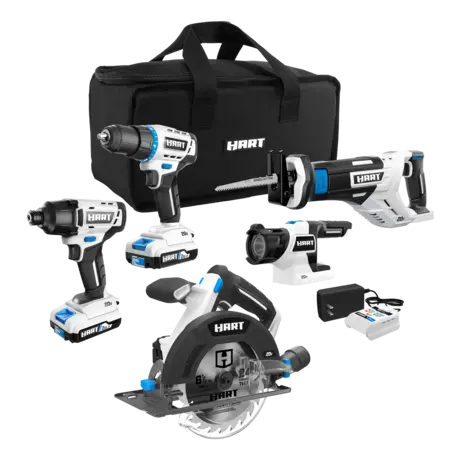 20V 5 Tool Combo Kit with Storage Bag and (2) 2.0Ah Batteries