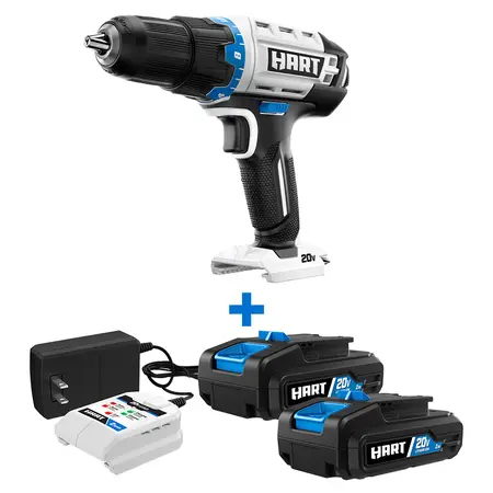 2-Pack 20-Volt 2ah Batteries and 1/2-inch Drill/Driver