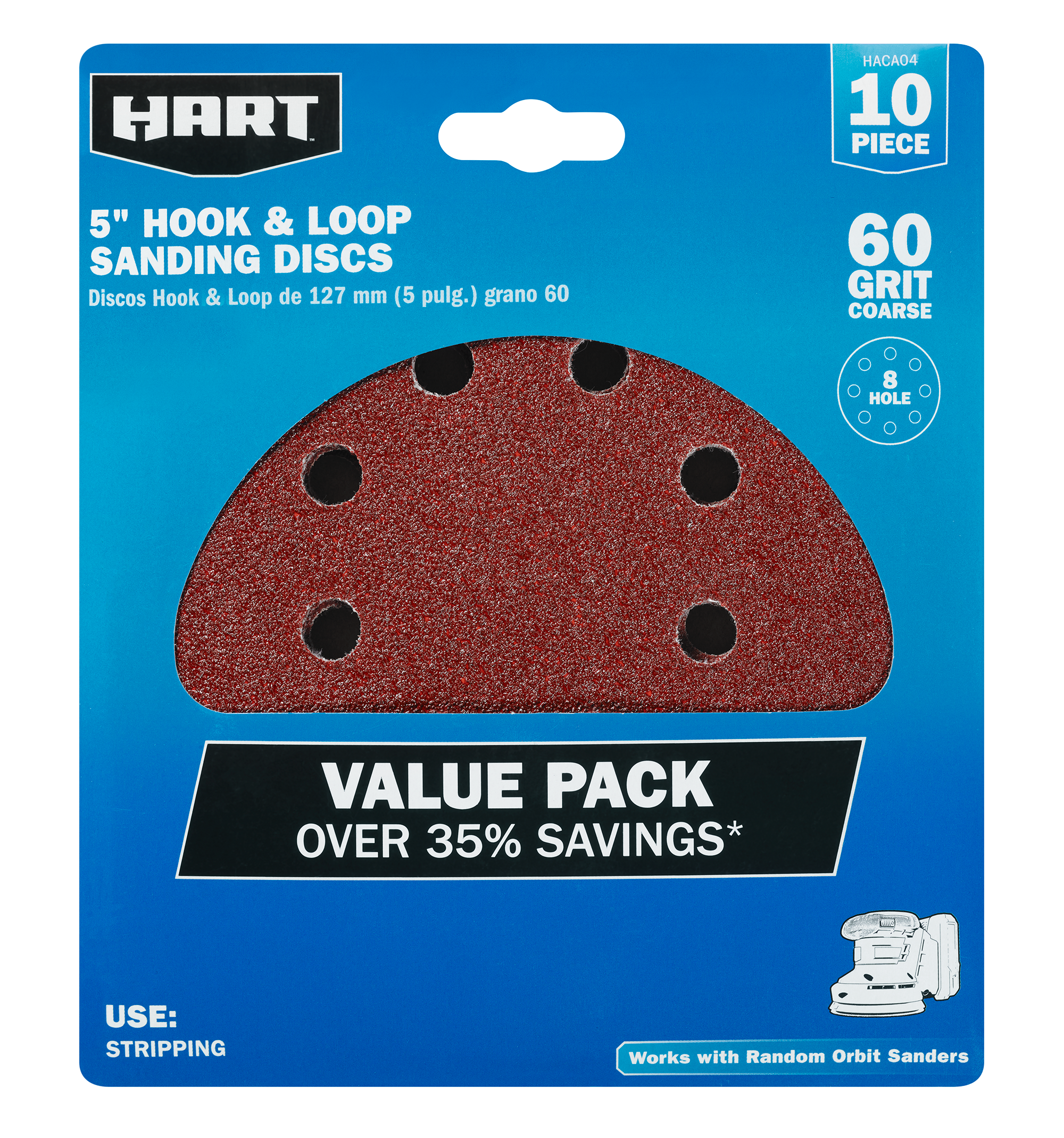 5" Hook & Loop Sanding Discs - 60 Grit