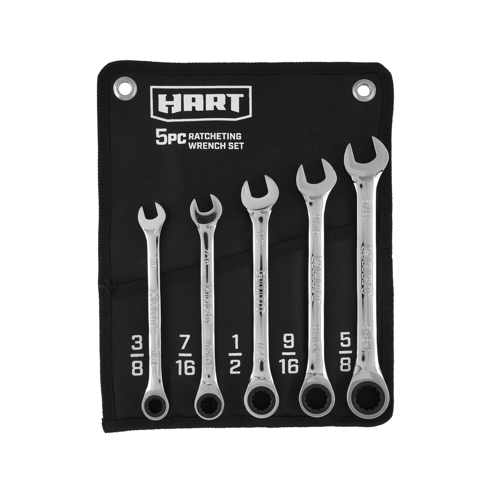 5 PC SAE Ratcheting Wrench Set banner image