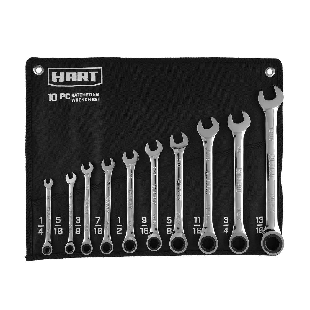 10 PC SAE Ratcheting Wrench Setbanner image