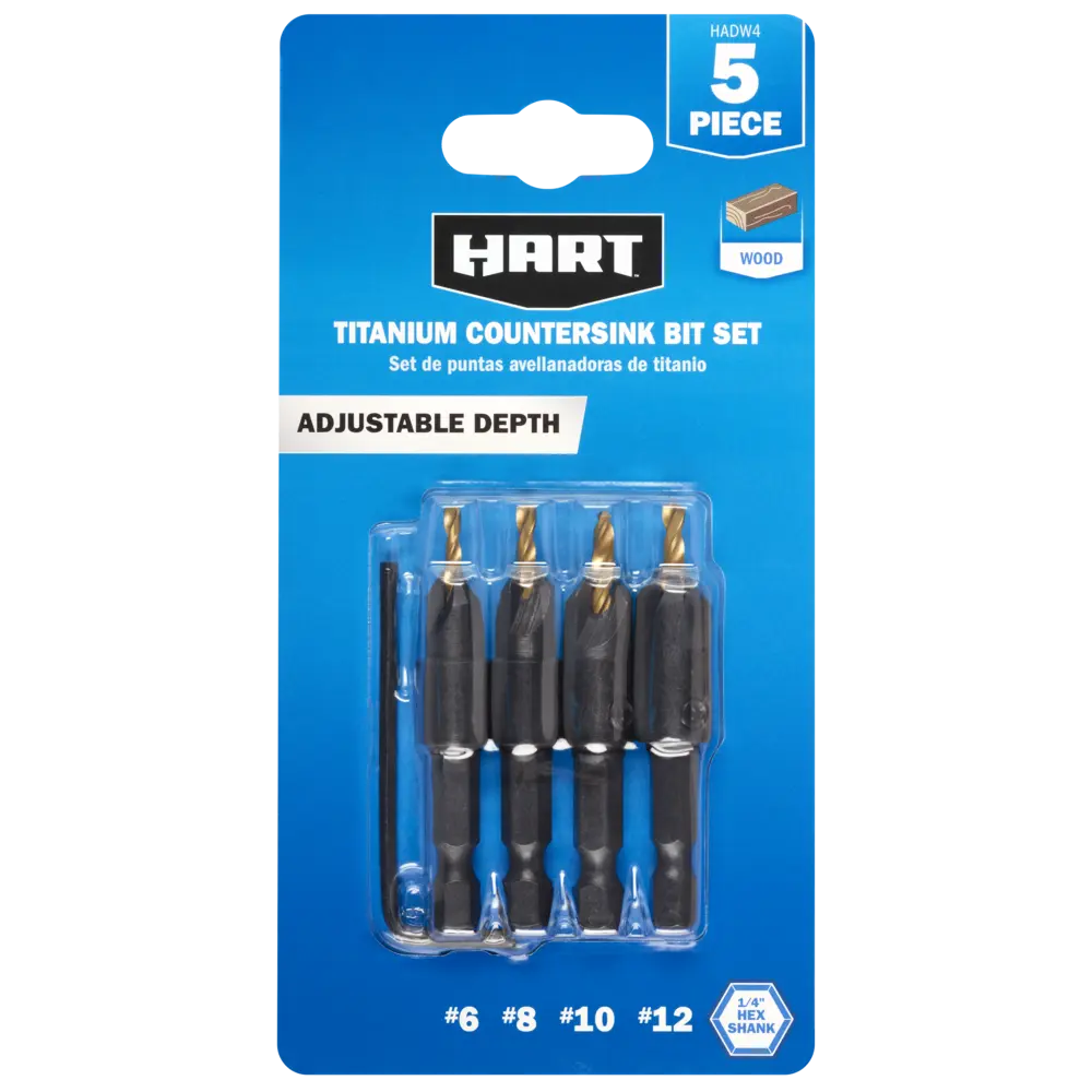 Amtech 5pc Countersink Bit Set Titanium Coated 8-19mm Wood Drill 3years Guarante for sale online 