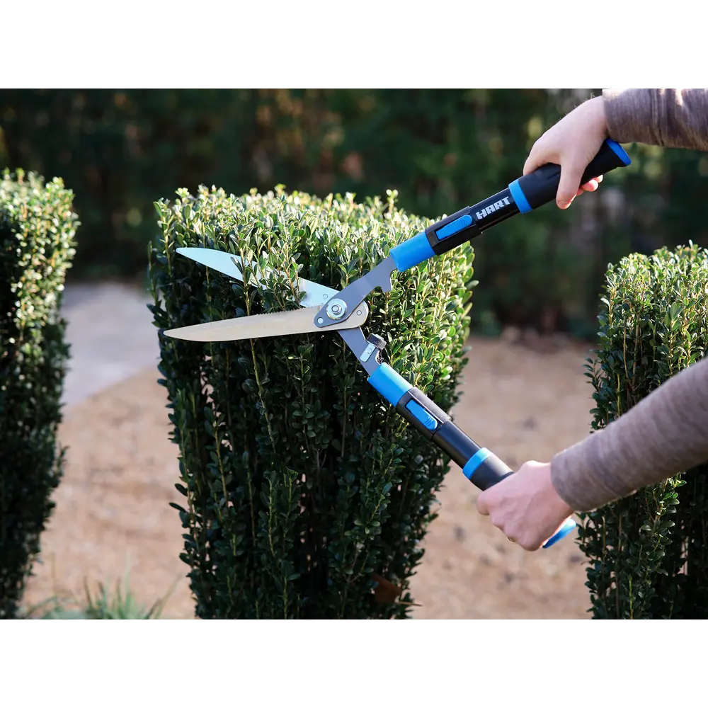 Garden Tool Starter Kit (Digging Shovel, Leaf Rake, Hedge Shears, 5/8" Bypass Hand Pruner)