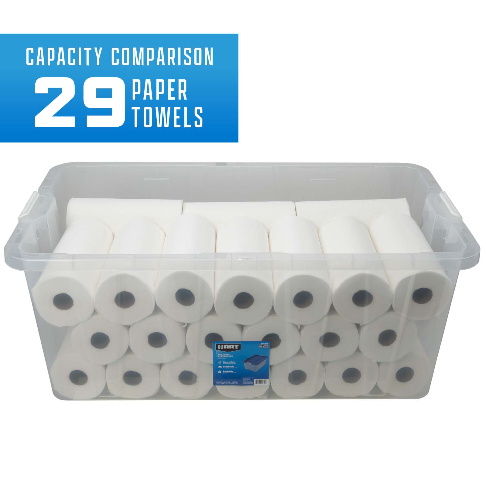Capacity comparison 29 paper towels