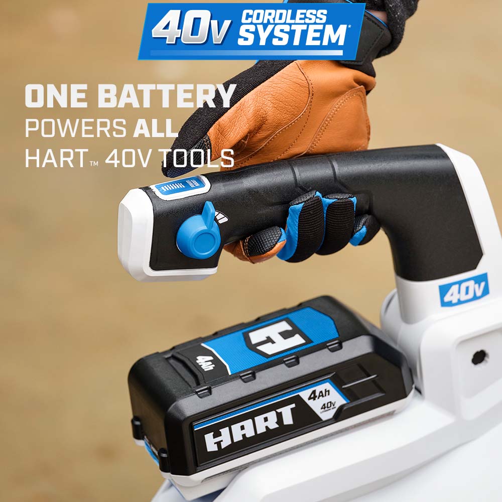 one battery powers all hart 40v tools 