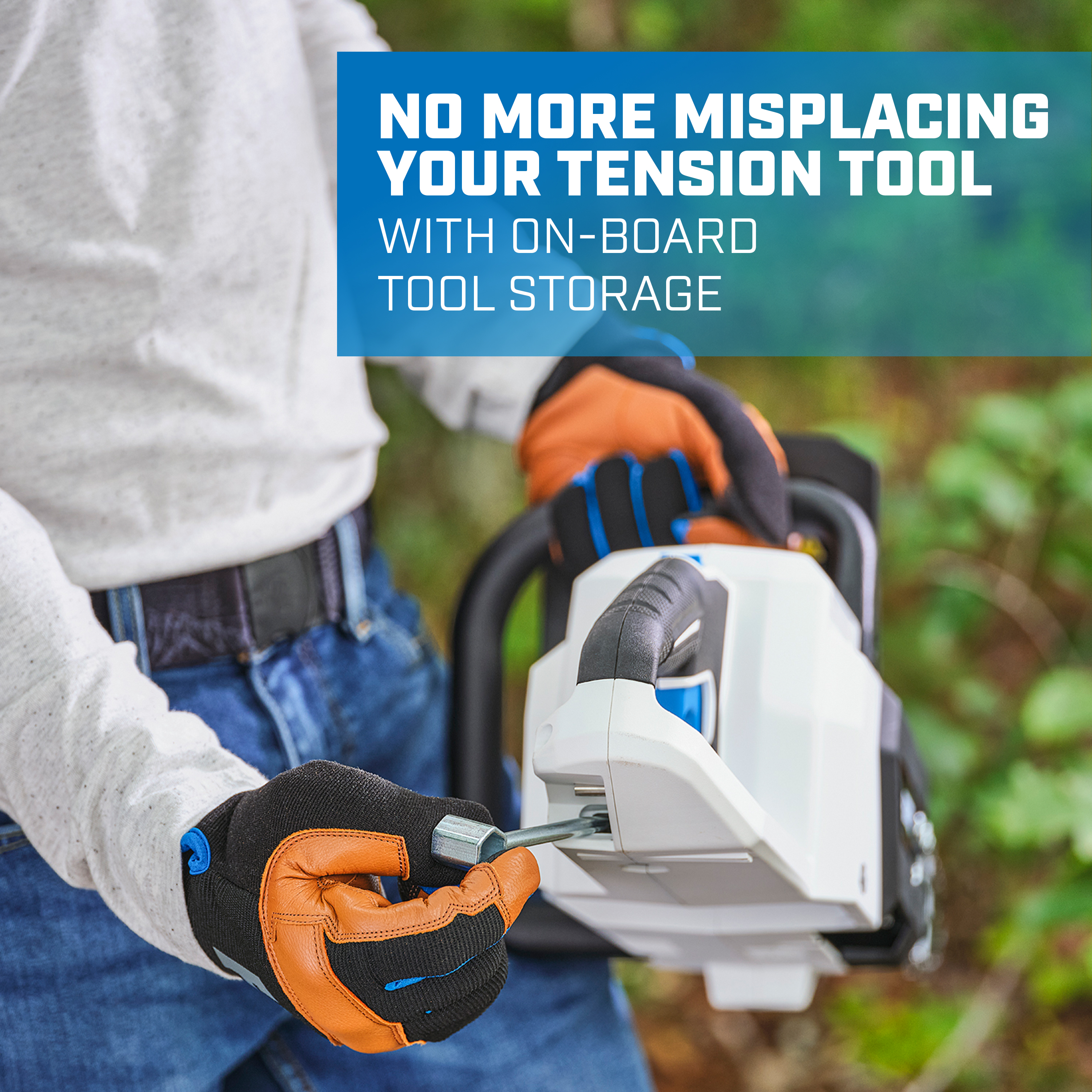 no more misplacing your tension tool with on board tool storage