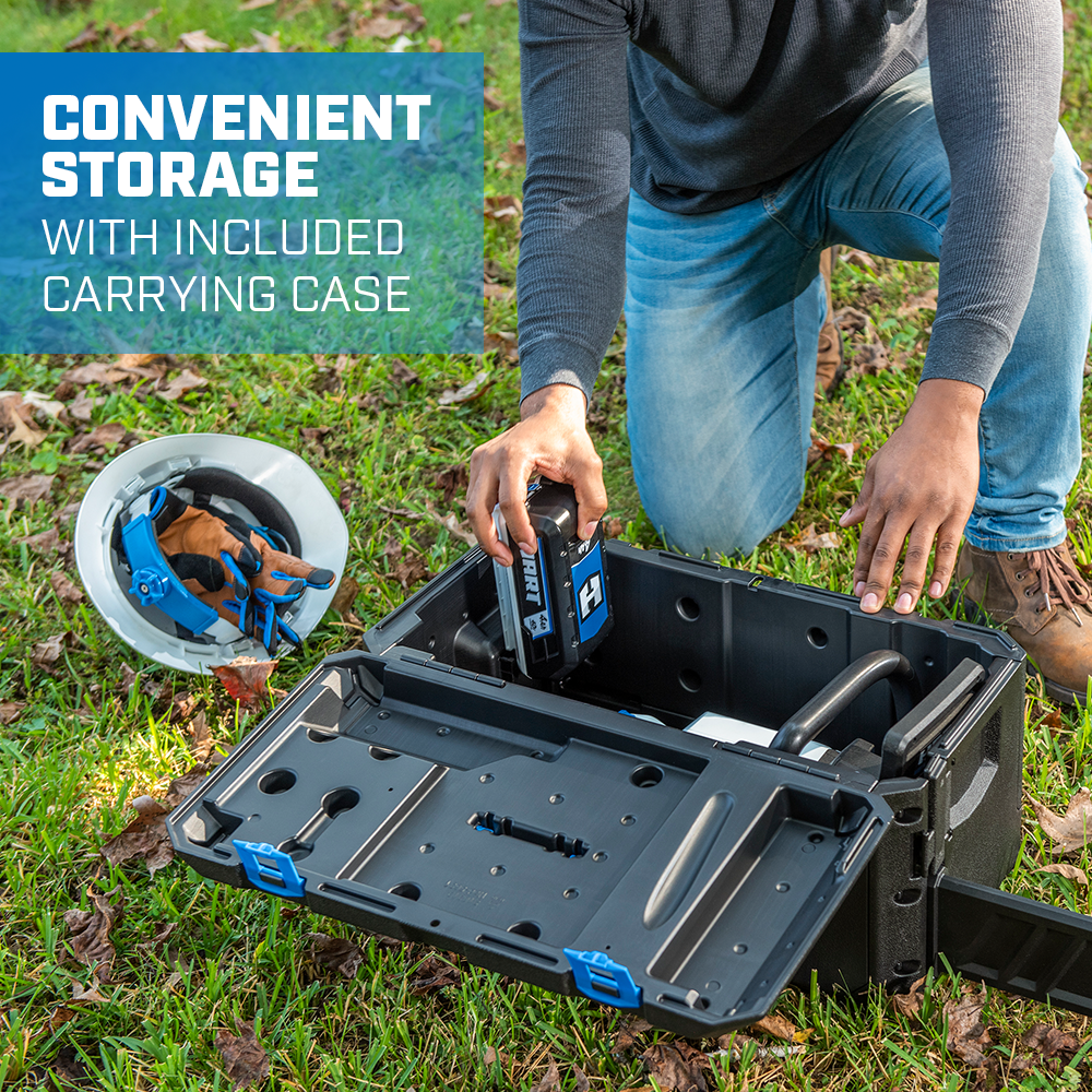 Convenient storage with included carrying case
