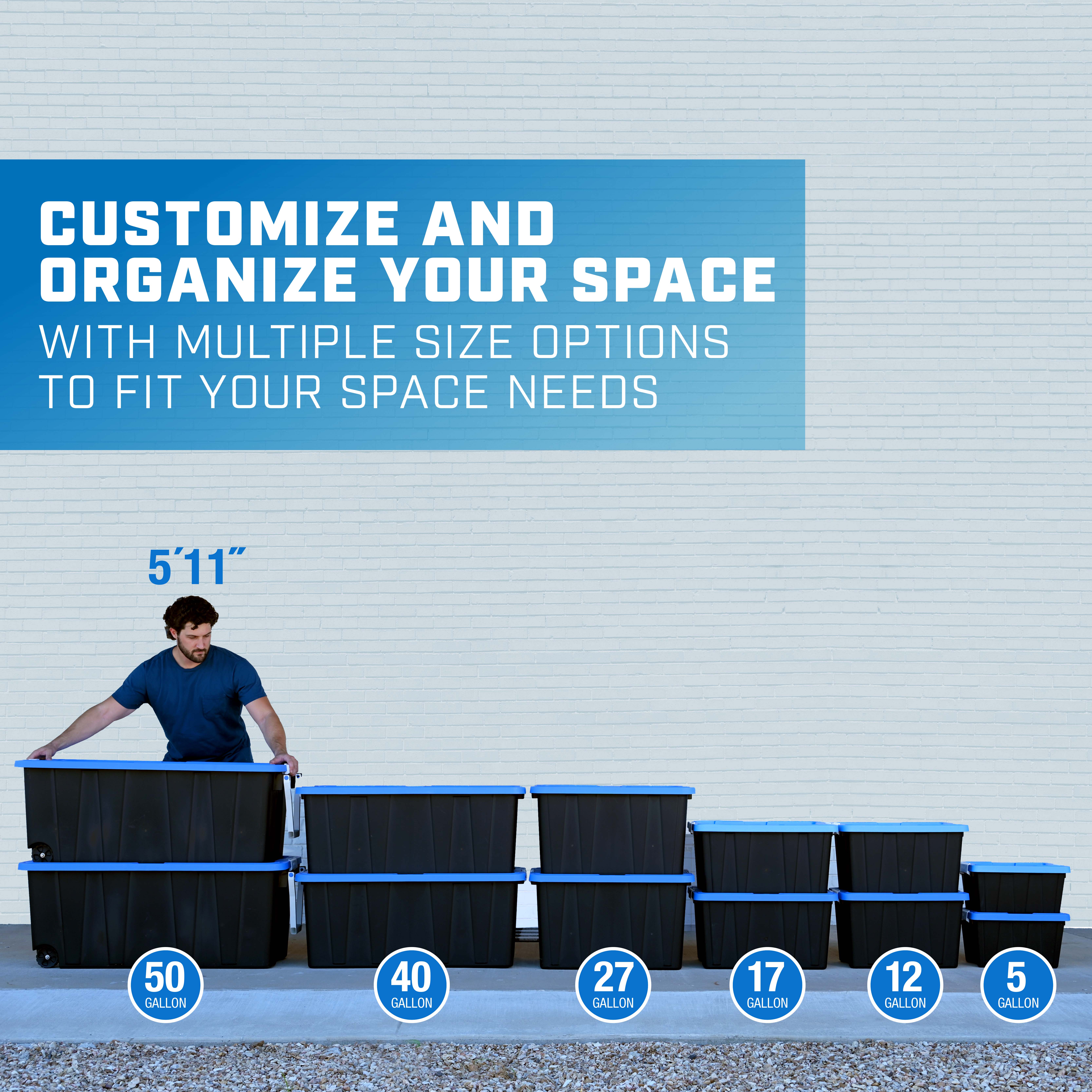 customize and organize your space with multiple size options to fit your space needs
