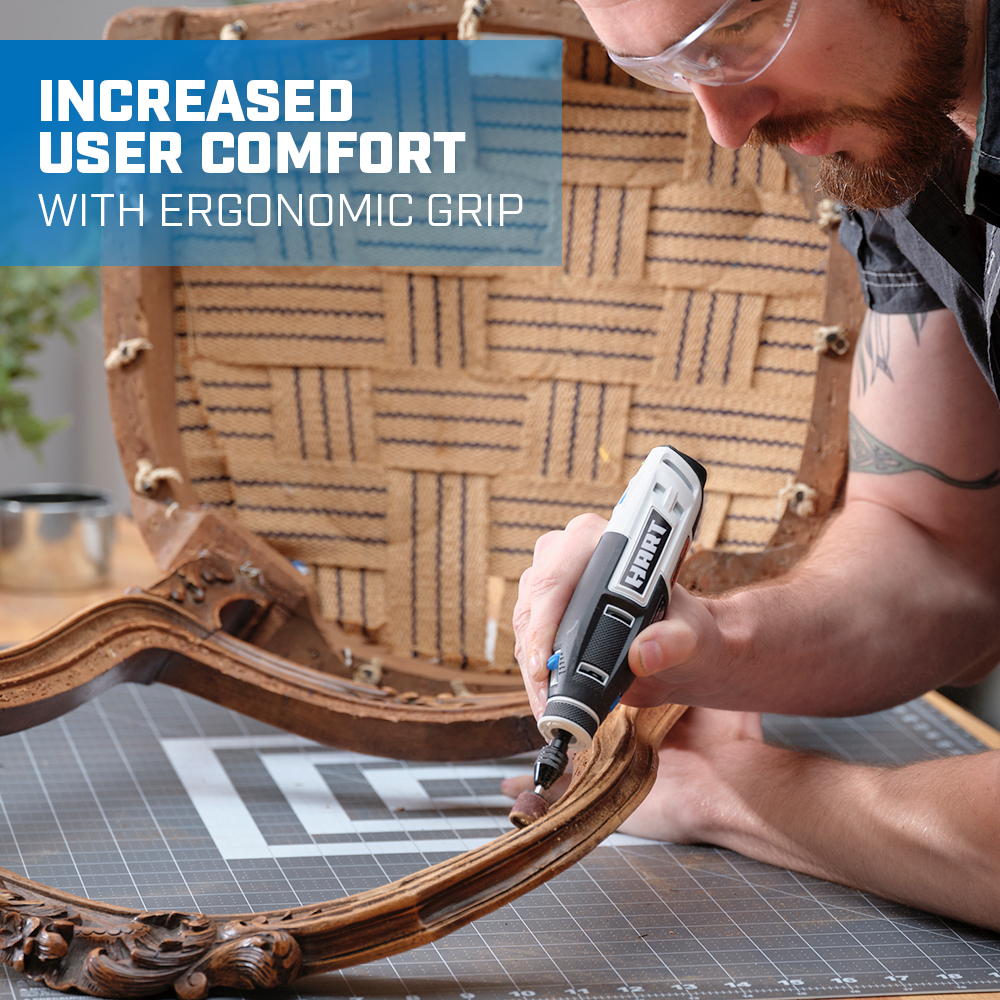 increased user comfort with ergonomic grip