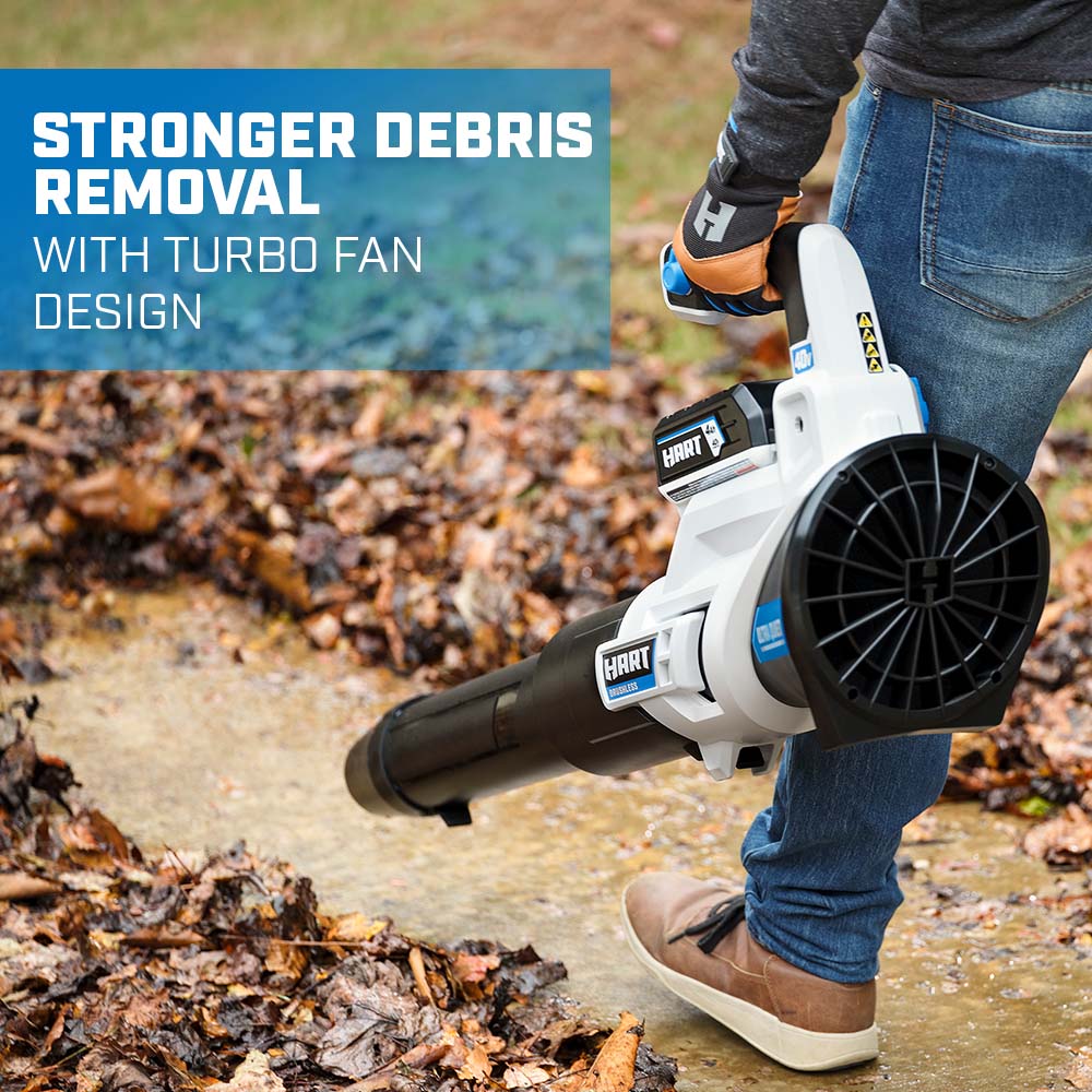 stronger debris removal with turbo fan design 