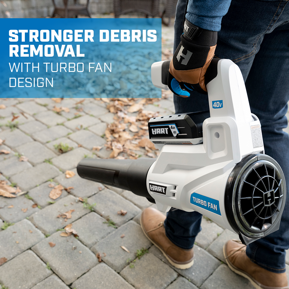 Stronger debris removal with turbo fan design 