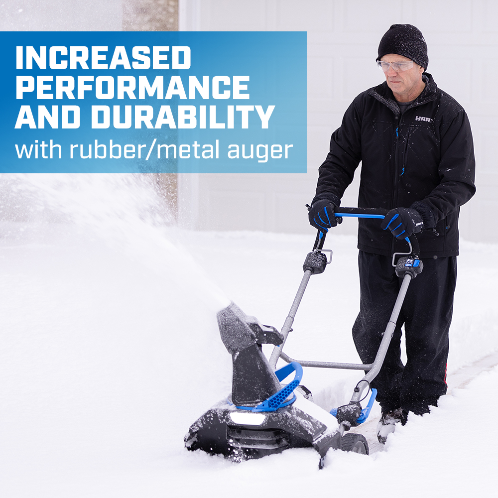 Increased performance and durability with rubber/ metal auger 