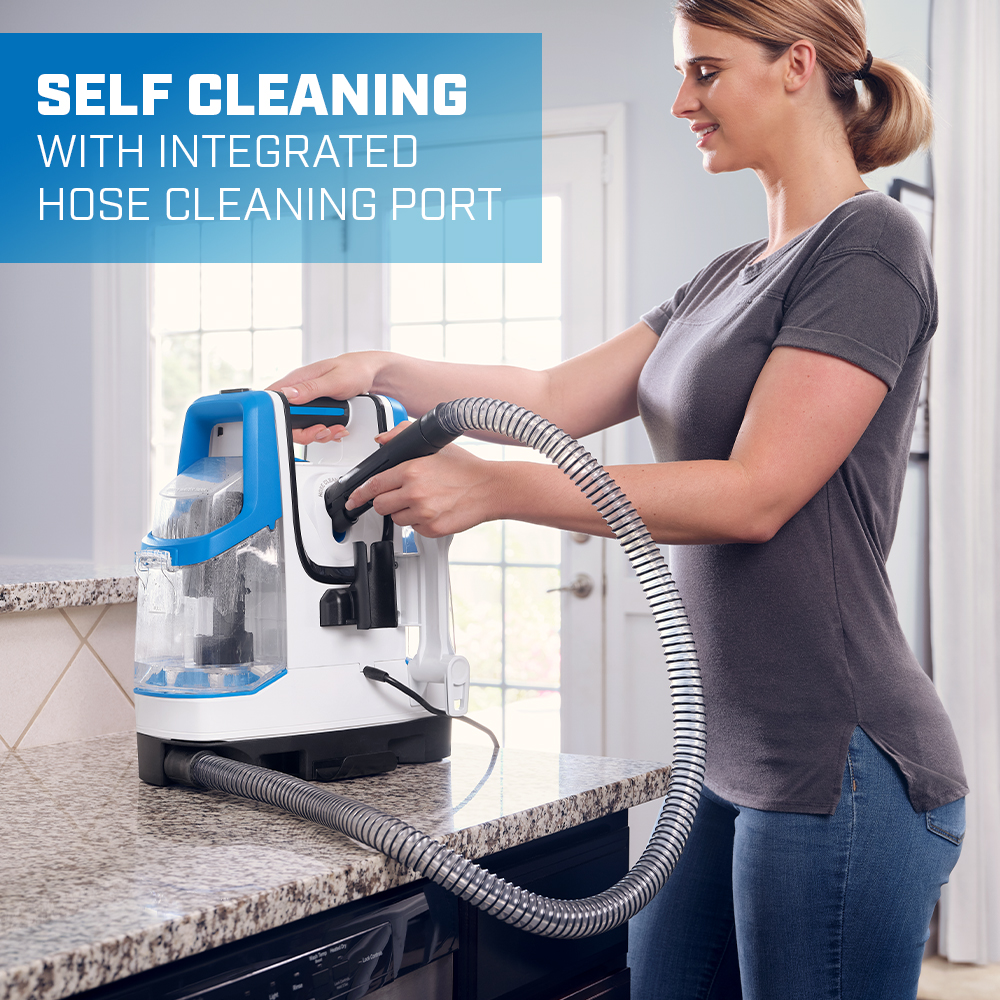 self cleaning with integrated hose cleaning port