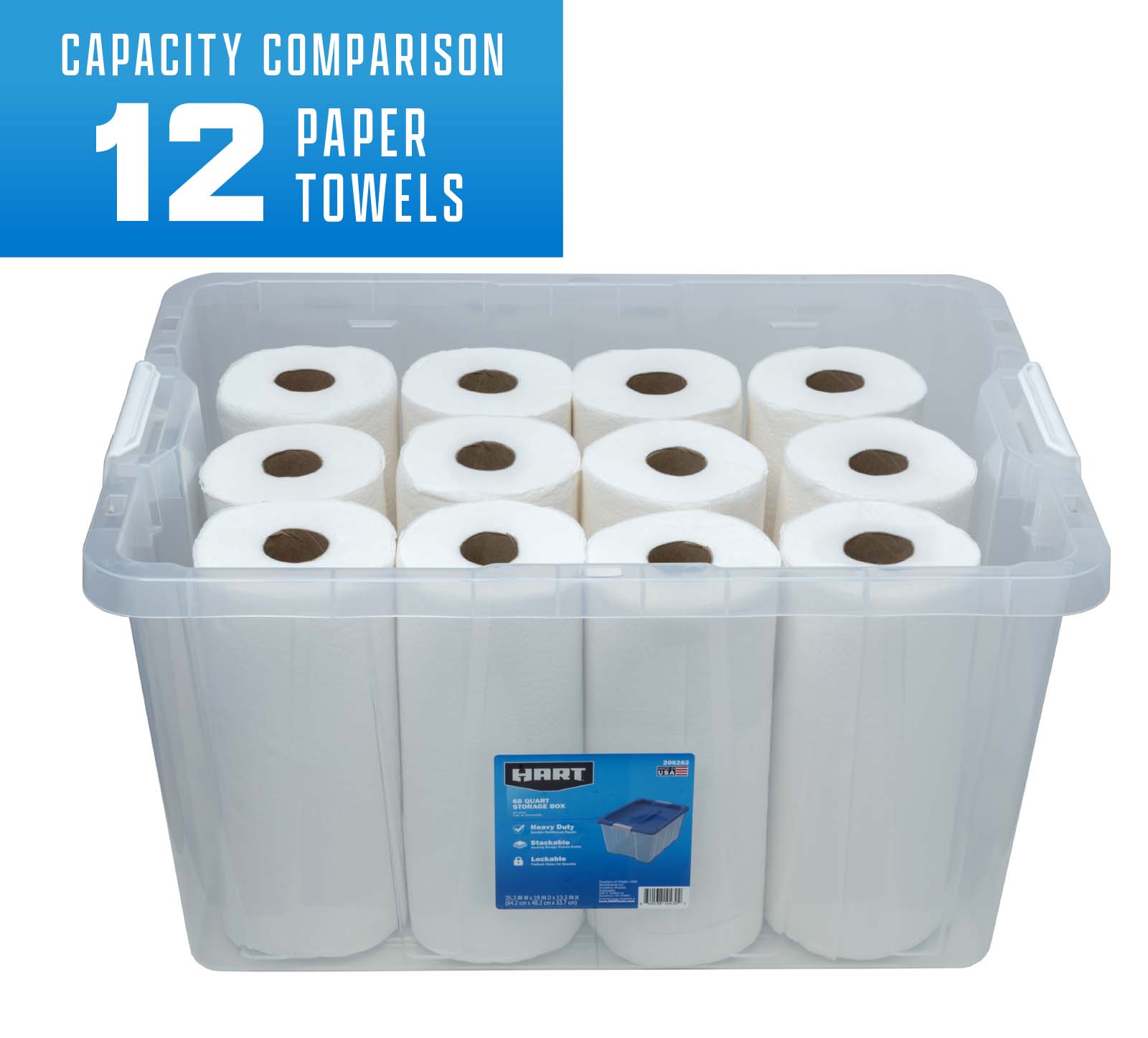 Capacity comparison 12 paper towels