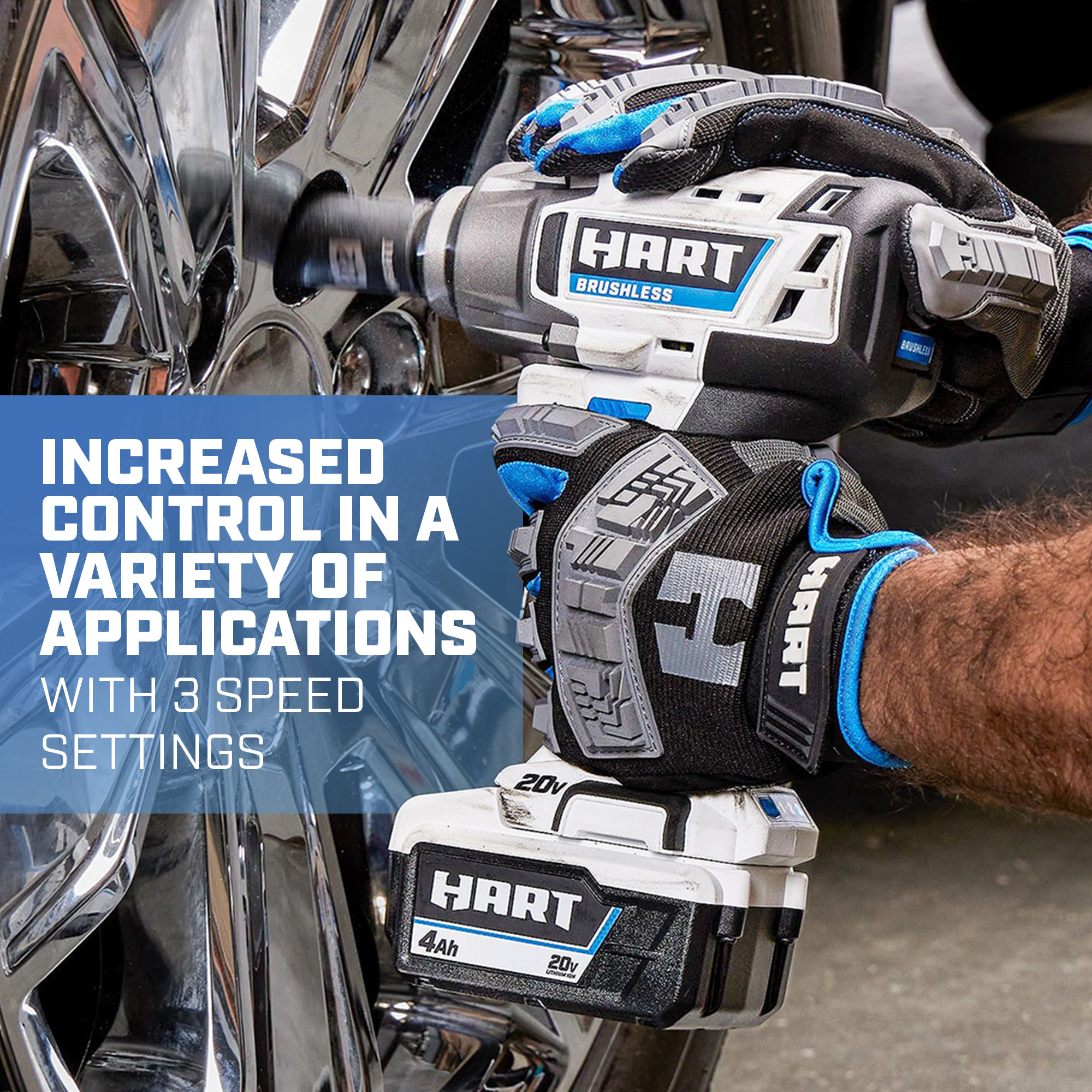 increased control in a variety of applications with 3 speed settings