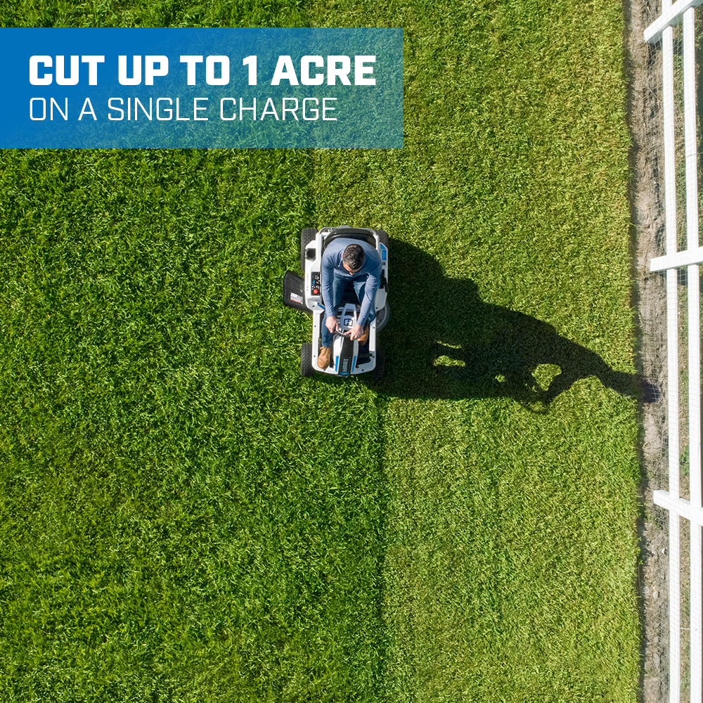 cut up to 1 acre on a single charge