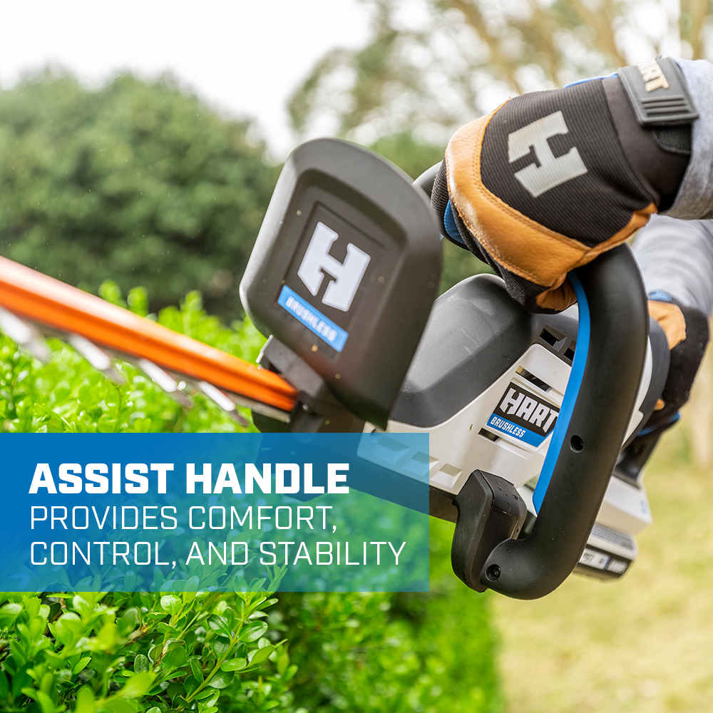 assist handle provides comfort, control, and stability