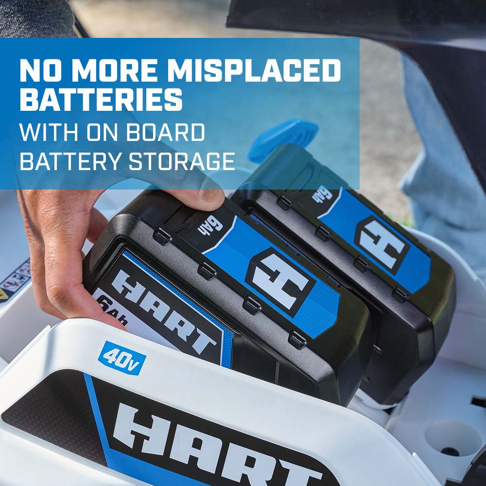 no more misplaced batteries with on board battery storage 