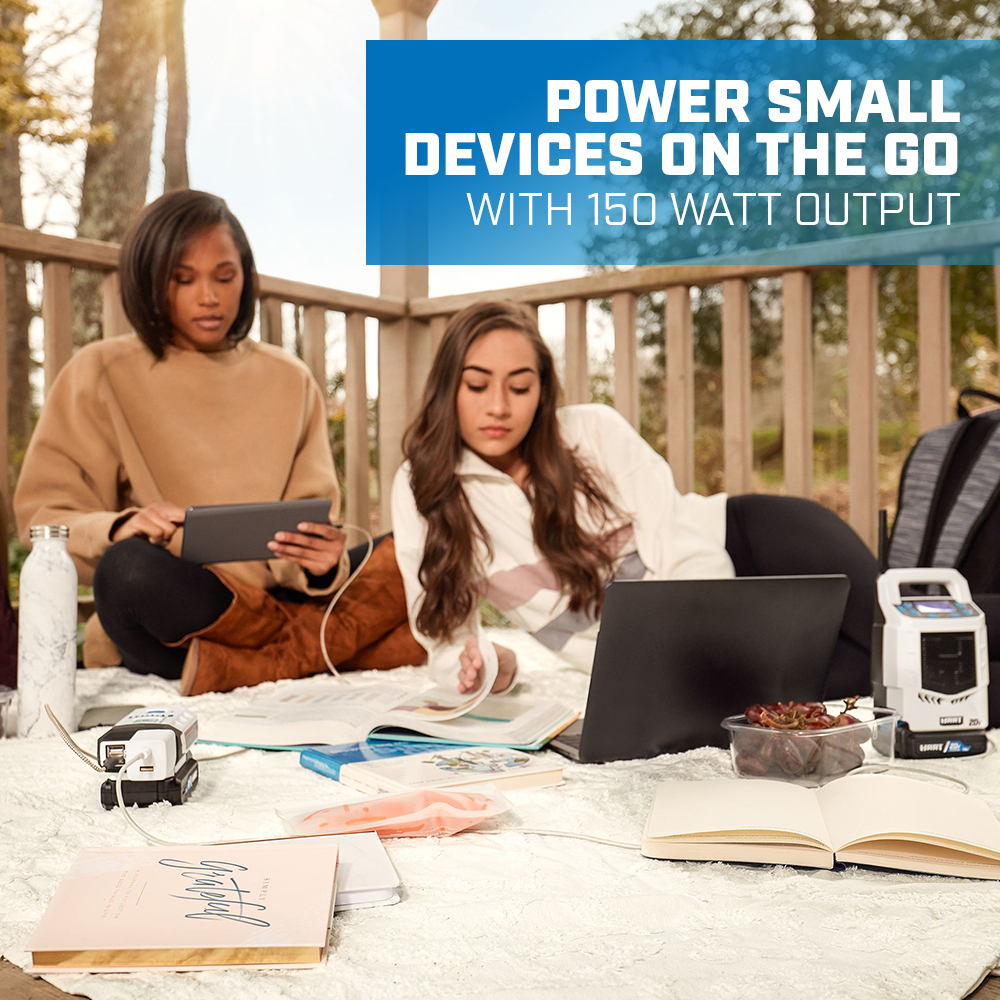Power small devices on the go with 150 watt output