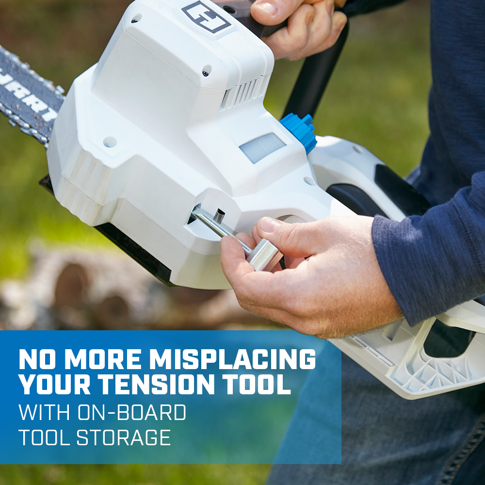 No more misplacing your tension tool with on-board tool storage