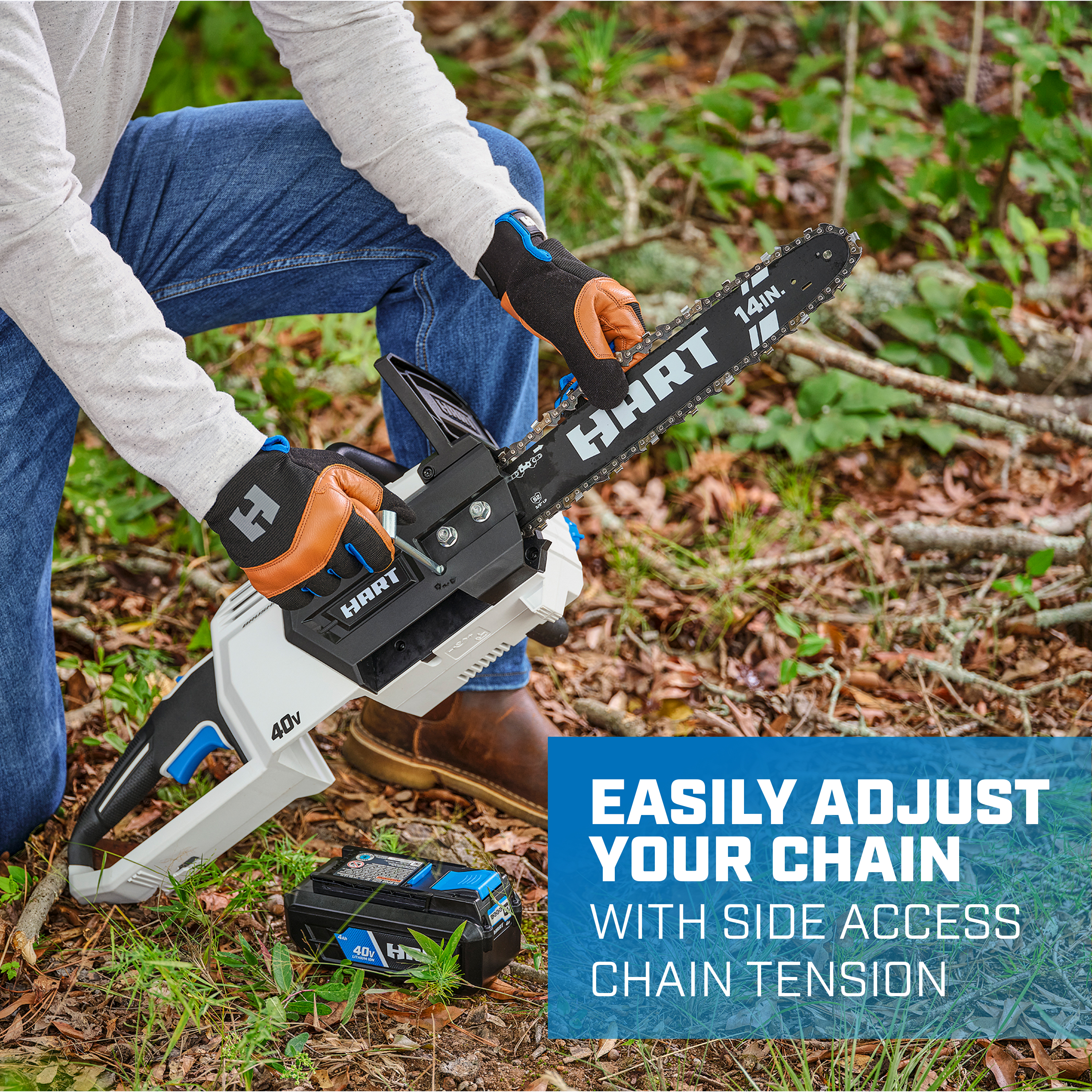 easily adjust you chain with side access chain tension 