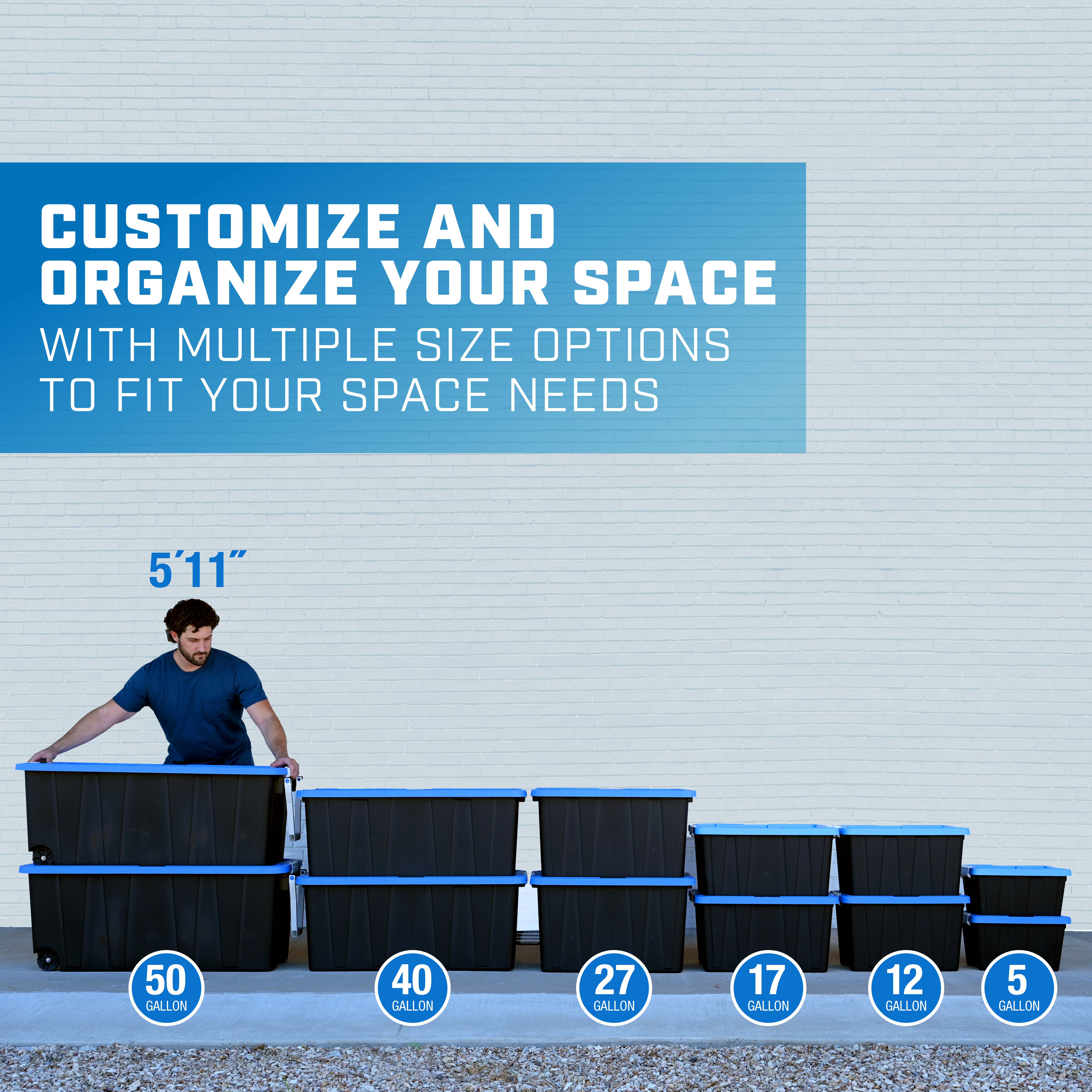 customize and organize your space with multiple size options to fit your space needs