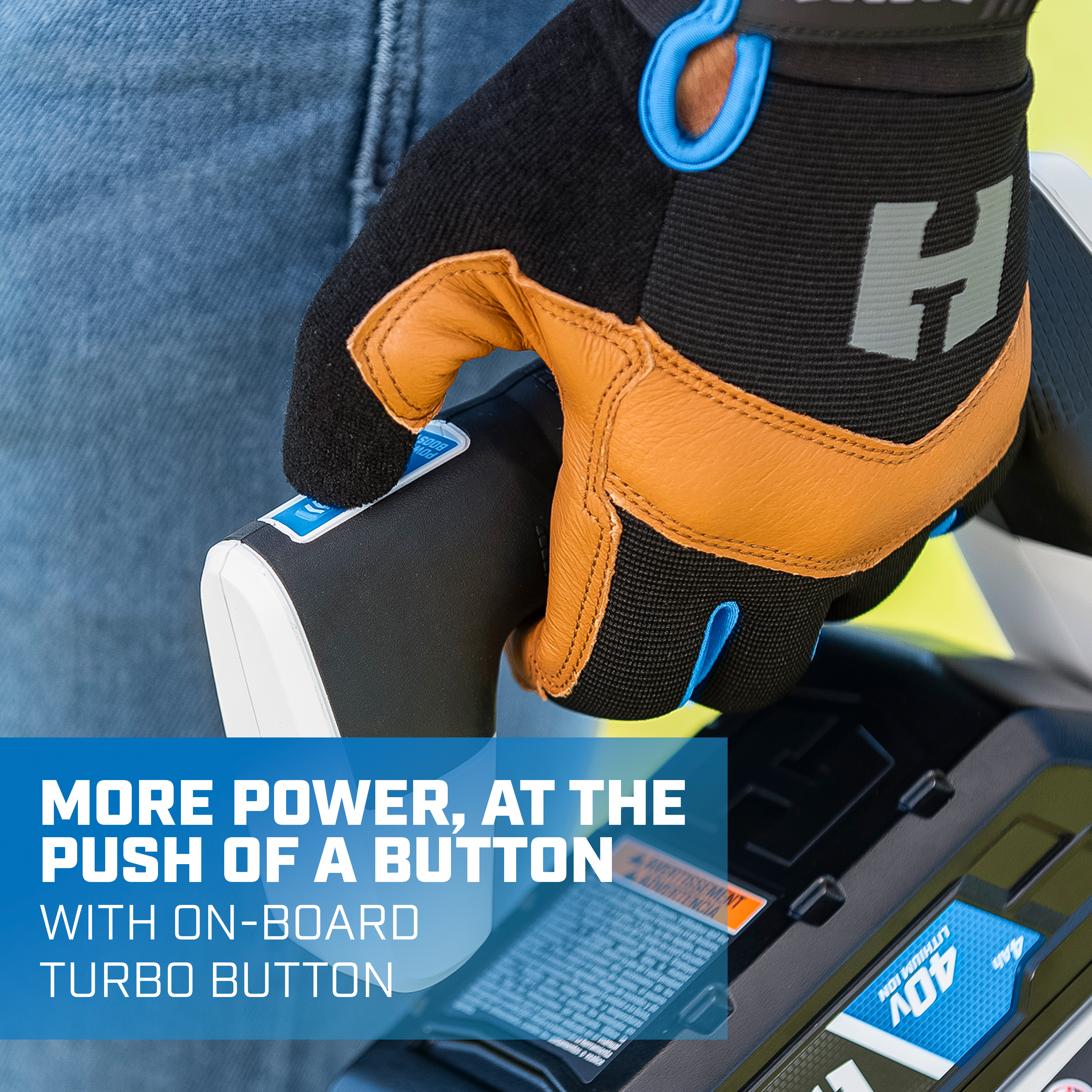 More power at the push of a button with on-board turbo button