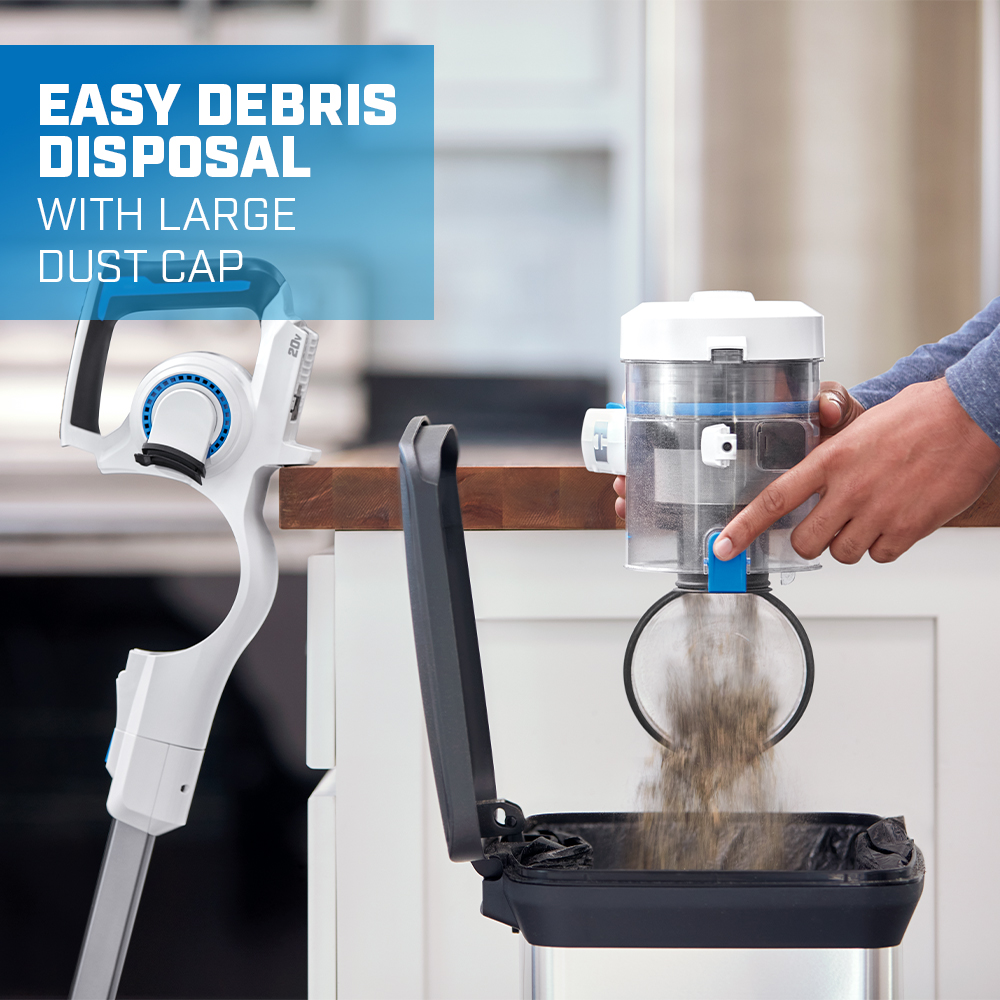 easy debris disposal with large dust cup