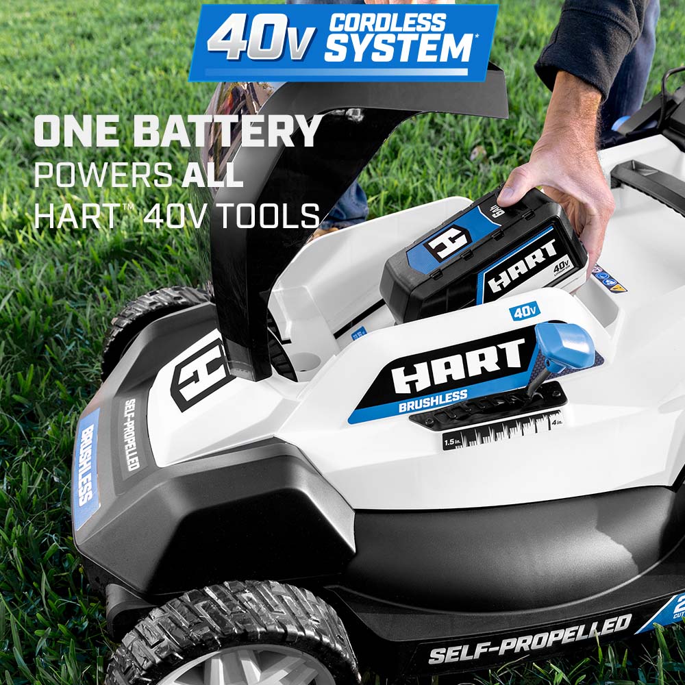 one battery powers all HART 40v tools