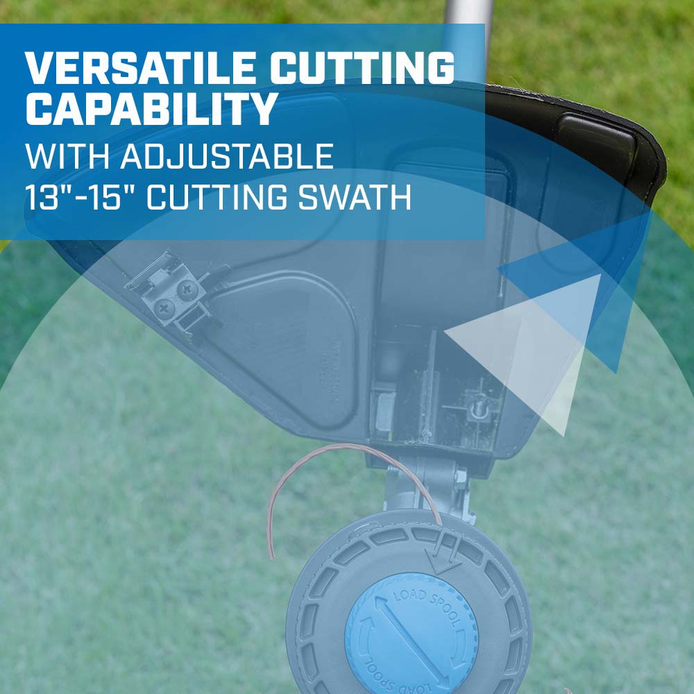 Versatile Cutting Capability with 13"-15" Cutting Swath