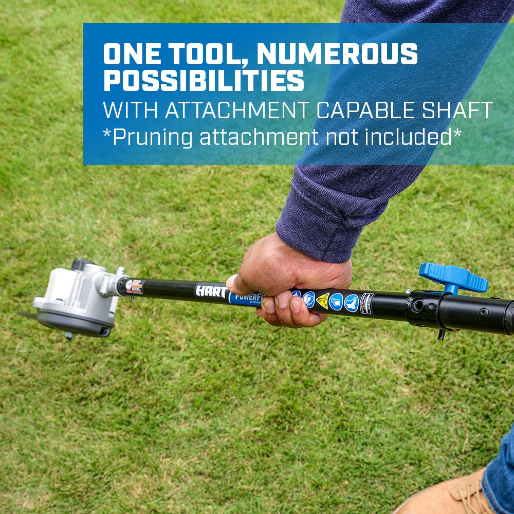 one tool, numerous possibilities with attachment capable shaft *pruning attachment not included*