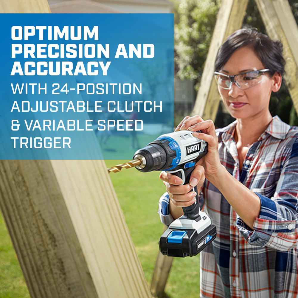optimum precision and accuracy with 24-position adjustable clutch and variable speed trigger