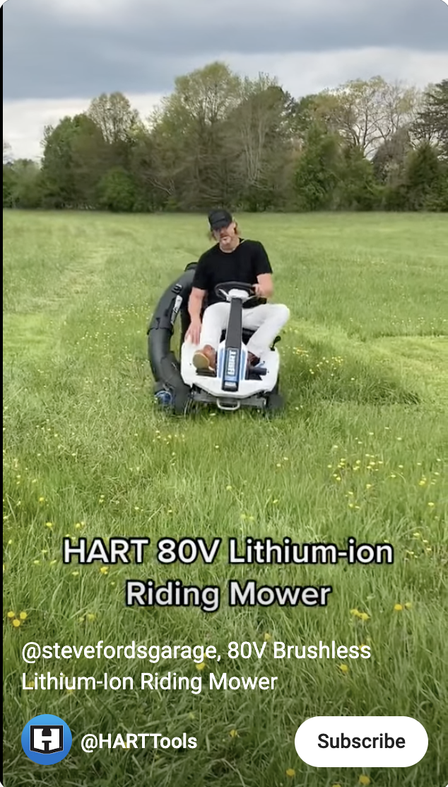 80V Brushless 30” Lithium-Ion Riding Mower