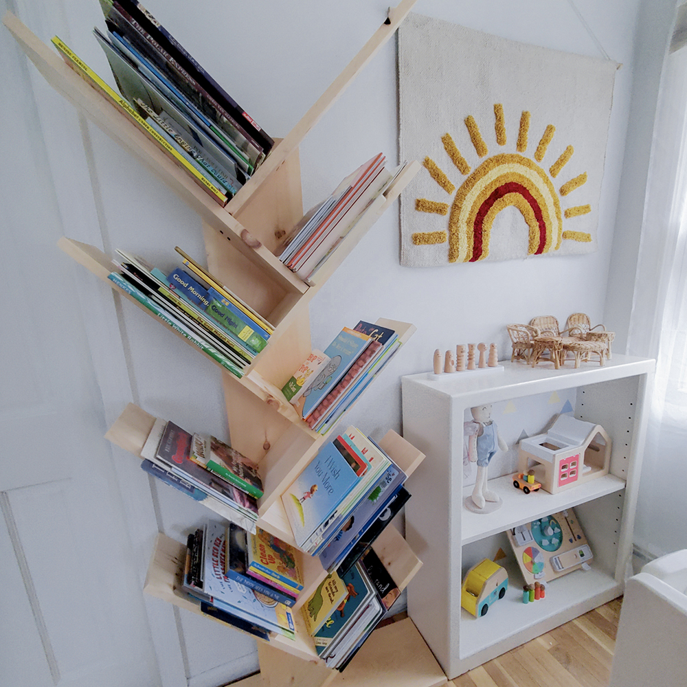 Estanterías para libros con forma de árbol para la habitación de los niños